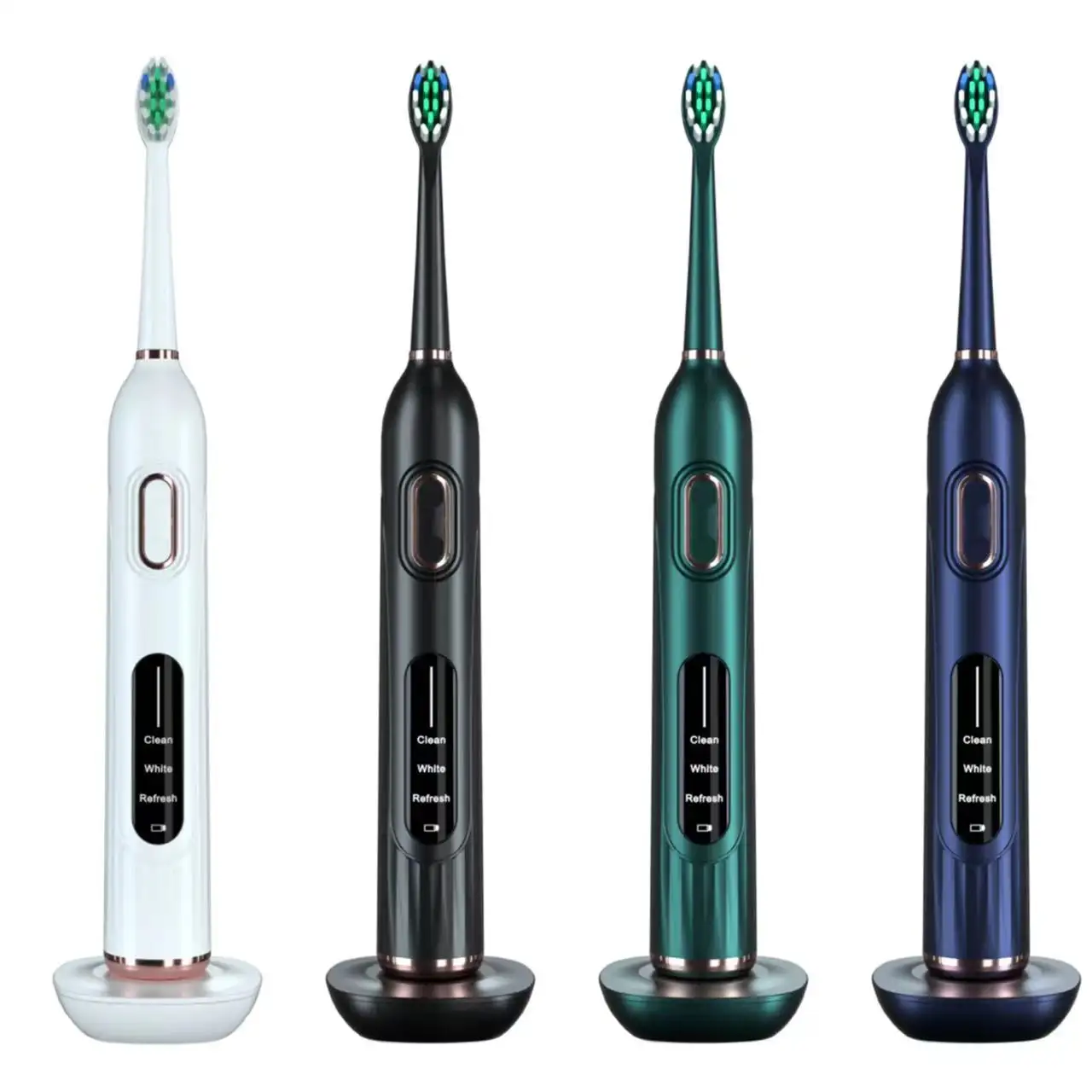แปรงสีฟันไฟฟ้าอัจฉริยะ3โหมด IPX7,แปรงสีฟันไฟฟ้าสำหรับผู้ใหญ่สามารถชาร์จใหม่ได้แปรงสีฟันกันน้ำ