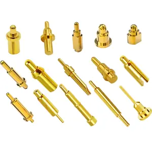 Banhado a ouro com mola Pogo pin Connector Com Crimp