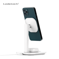 Support de tablette PC de bureau avec chargeur sans fil pliable en métal, compatible iPad, charge rapide, réglable