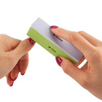 3 pièces/ensemble, vente en gros, logo personnalisé, lime à ongles à 4 faces, polissoir, barre à poncer, bloc de ponçage, tampon carré, éponge, outils de meulage