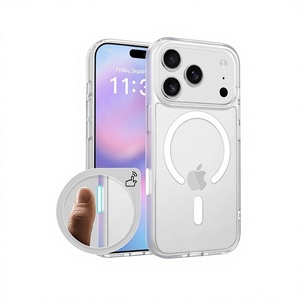 เคสแม่เหล็กแบบด้านกึ่งโปร่งแสง 17 ชิ้น พร้อมปุ่ม AI ปรับตำแหน่งกล้องได้ สำหรับ 16 <span class=keywords><strong>Pro</strong></span> <span class=keywords><strong>Max</strong></span> ป้องกันการตกกระแทก ผลิตด้วยวิธีฉีดขึ้นรูป - Product Image 1