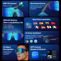 Lunettes de sport d'extérieur avec fonction d'appel, vidéo HD, indice d'étanchéité IP66, commande tactile sensible, lunettes intelligentes