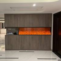 Cheminée électrique murale à chauffage par Led Décor Simulation de bois Flamme de carbone Inserts électriques Chauffage Cheminée électrique