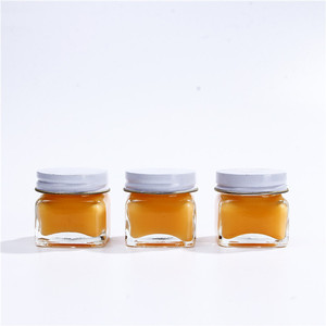 Mini vuông mật ong lưu trữ Chai 60ml 100ml 120ml 200ml mứt thực phẩm lọ thủy tinh cho nước sốt mật ong lọ thủy tinh với <span class=keywords><strong>AL</strong></span> Nắp - Product Image 3