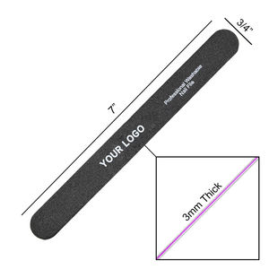 Lime à ongles rectangulaire double face en acrylique, limes à ongles de qualité supérieure jaunes 100/180 - Product Image 3