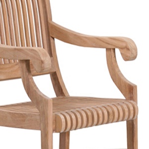 Espectacular mecedora de madera maciza de teca Bristol, comedor moderno para adultos, jardín, Patio, playa, eventos, parque, Villa, muebles - Product Image 2