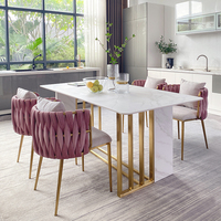 Tabouret de maquillage en velours moderne et minimaliste de luxe pour chambre à coucher, salon et salle à manger, chaise d'appoint