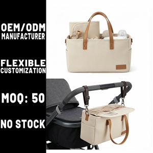 Bolsa de Pañales Convertible para Bebé, Fabricada por el Fabricante OEM, Ecológica, de Lona y Cuero, Antideslizante, Ajustable, para Guardería - Product Image 1