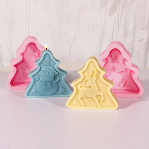 Christmas Tree Candle Mold Silicone DIY Mold For Candle Plaster Soap Cake Home Decoration - Product Image 2