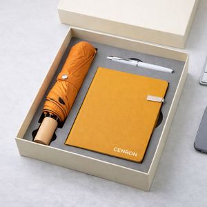 Set Ejecutivo Corporativo Promocional: Cuaderno y Paraguas con Logotipo Personalizado para Eventos Empresariales al por Mayor - Product Image 1
