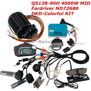 QSJ138D-90 4000W V3 미드 드라이브 모터(기어박스 428T 기어 체인 모터 포함) 파드라이버 ND72680 전기 오토바이용 QS138 90H MID - Product Image 4