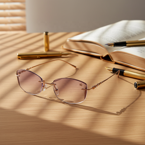 نظارات فاخرة مضادة للضوء الأزرق مع إطار مرصع بالألماس، نظارات مضادة للأشعة فوق البنفسجية للقراءة واستخدام الكمبيوتر، إطارات نظارات بصرية للنساء - Product Image 6