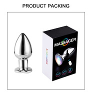 APP- & drahtlos steuerbarer, vibrierender, leuchtender Analplug mit 10 Geschwindigkeitsstufen, wasserdichter Buttplug, Sexspielzeug für Männer und Frauen, Erwachsenenprodukte