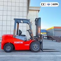 Nouveau chariot élévateur électrique Tortai 3 tonnes avec batterie lithium-ion, hauteur de levage de 3 à 6 m pour la manutention des matériaux en entrepôt