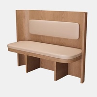 Tables et chaises de restaurant modernes, banquettes de luxe en cuir PU pour centre commercial, mobilier commercial écologique et durable