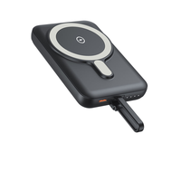Chargeur portable 10000mAh avec câble intégré, batterie externe de voyage 20W à charge rapide, pack de batterie USB C pour téléphone portable avec support