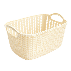Ele-Gate <b>Plastic</b> Storage <b>Basket</b> L Size Yarn Knit Design Lightweight Durable - Product Image 2