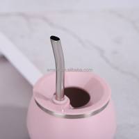 Nouvelles Tasses à Yerba Mate Portables Personnalisables en Acier Inoxydable de 200 ml avec Bombilla et Couvercle – Collection 2026 Emerit – Vente en Gros Tendance