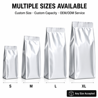 Mylar folie stand-up pouch, hitteverzegelbaar, geurdicht, food grade, voor koffie, thee, snacks, groothandel, op maat gemaakte OEM