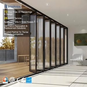 Puerta Plegable de Vidrio Moderna Resistente a Huracanes Aprobada en <span class=keywords><strong>Florida</strong></span> en Oferta - Product Image 3