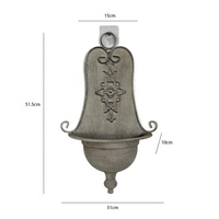 Pot Bunga Dinding Logam Vintage, Pot Bunga Besi Antik Rustic untuk Dekorasi Taman Dalam & Luar Ruangan, Wadah Gantung Dinding Dekoratif