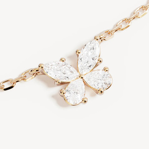 Collar Gargantilla <span class=keywords><strong>de</strong></span> Mariposa con Circonita Cúbica <span class=keywords><strong>y</strong></span> <span class=keywords><strong>Oro</strong></span> <span class=keywords><strong>de</strong></span> 18k, Antideslustre, Diseño Personalizado <span class=keywords><strong>de</strong></span> Fabricante, Alta Calidad - Product Image 6