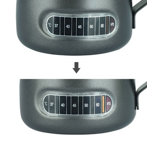 Personalisierter Espresso-Dampfmilchkännchen aus Edelstahl mit Thermometer - Product Image 3