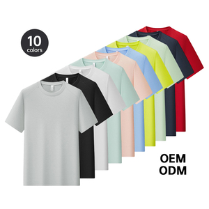 Good Quality Cheap Fitted Blank Men <b>Polyester</b> <b>Tshirt</b> Customize logo Casual Fitness Running Gym <b>Tshirts</b> Men - Product Image 1