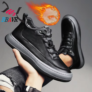 Autumn and Winter High-Top Casual Men's <b>Shoes</b> Lightweight Cotton Fabric Lining Wholesale Offer - Product Image 5