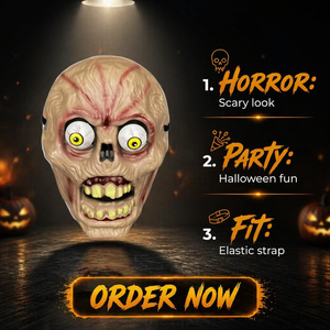 Máscara de Halloween Meiteda para Mujer, Diseño de Panda Fantasma, Terrorífica y Moderna, Fabricada en PET, PVC, PC, PS, ABS, con Patrón Personalizado - Product Image 3