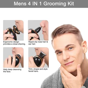 Taşınabilir saç Tirmmer tıraş makinesi şarj edilebilir erkekler elektrikli tıraş makinesi
