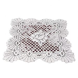 Lace Placemat Ins Vintage Crochet <b>Square</b> <b>Tablecloth</b> Coffee Table European Modern Minimalist Style Solid Color - Product Image 1