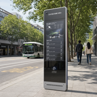 Affichage numérique intelligent pour arrêt de bus extérieur, écran LCD d'information de transit électronique, publicité, OEM, ODM, personnalisé