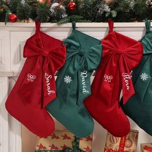 Calcetines Personalizados, Calcetín Navideño Bordado con Nombre/Icono Personalizado, Decoraciones Navideñas, Regalos para Niños - Product Image 2