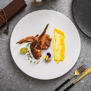 Assiette ronde en céramique de 8 pouces, sable mouvant, roche, plat à steak, vaisselle de <span class=keywords><strong>restaurant</strong></span> raffinée, plat à dessert, plat à gâteau, plat de cuisson, ustensiles de cuisine - Product Image 4