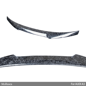 For A3 S3 RS3 8V M4 Style Real Forged Carbon Fiber Material <b>Rear</b> <b>Spoiler</b> Trunk Wing 2013-2020 - Product Image 4