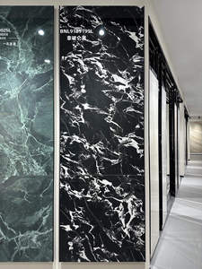 1600x3200x12 mét đen Sứ gốm đánh bóng tráng men slab Glossy sứ lớn slab gạch cho sàn tường trang trí - Product Image 4