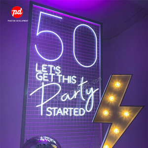 Enseigne néon Joyeux Anniversaire en acrylique <span class=keywords><strong>LED</strong></span> pour fêtes, hôpitaux, entreprises et voitures - Décoration d'anniversaire de taille personnalisable - Product Image 6