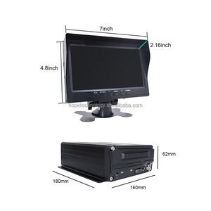 7 pollici Display GPS 1080P 720P fotocamera 4 canali veicolo auto CCTV Kit sistema di telecamere <span class=keywords><strong>HDD</strong></span> MDVR veicolo Blackbox veicolo <span class=keywords><strong>DVR</strong></span> - Product Image 2