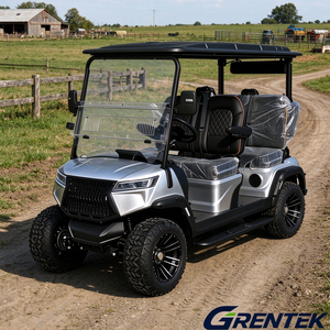 Voiturette de golf 4 places au lithium avec grand écran audio pour les activités de loisirs en plein air - Product Image 1