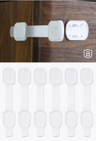 Pack de Sangles Adhésives Multi-usages, Verrous, Loquets de Sécurité pour Tiroirs, Réfrigérateur, Lave-Vaisselle, Siège de Toilette