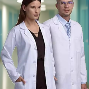 Blouse de laboratoire en coton et polyester tissé de haute qualité pour médecins et infirmières avec logo imprimé - Utilisation hospitalière unisexe - Product Image 2