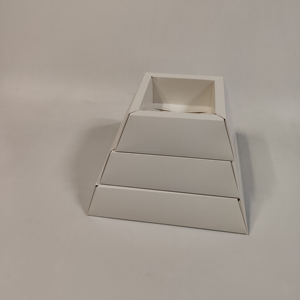 Caja de Regalo de Lujo con Forma de Pirámide para Dulces, con Cinta Reciclada y Laminado Mate, Colorida, para Bodas - Product Image 4