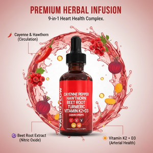 Gotas Líquidas de Pimienta Cayena, Suplemento de Hawthorn, Raíz de Remolacha y Cúrcuma para la Salud del Corazón en Adultos, Circulación Sanguínea y Presión Arterial Alta - Product Image 3