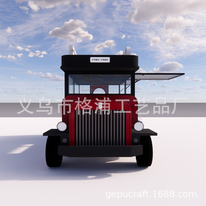Camion de restauration Gepu Craft en métal, structure en acier inoxydable, alimentation intégrée, utilisation extérieure, 2 étagères - Product Image 5