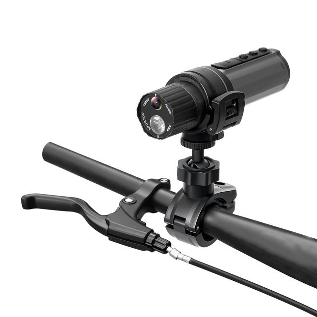 Mini Outdoor Bicycle and Motorcycle Helmet High Definition 1080P Action Camera with Flashlight