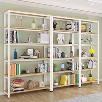 Étagère de rangement modulaire en bois sur pied avec étagère de présentation à 1 niveau pour supermarché et bureau