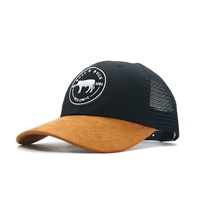 Gorra Trucker de 6 Paneles con Visera Curva, Tela de Rizo/Jersey de Alto Rendimiento, Logotipo Bordado, Malla Deportiva, Estilo Y2K Hip Hop, OEM ODM