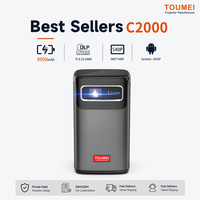 Projecteur intelligent portable DLP, exportateur, charge Type-C, mise au point automatique, batterie intégrée, fabricant de projecteurs d'origine