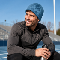 Casquette en tricot côtelé vertical rayé, résistante au vent, en acrylique doux pour la peau, idéale pour la marche, le cyclisme, les voyages et l'hiver – Offre Spéciale